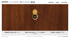 Desktop Screenshot of derriere-resto.com
